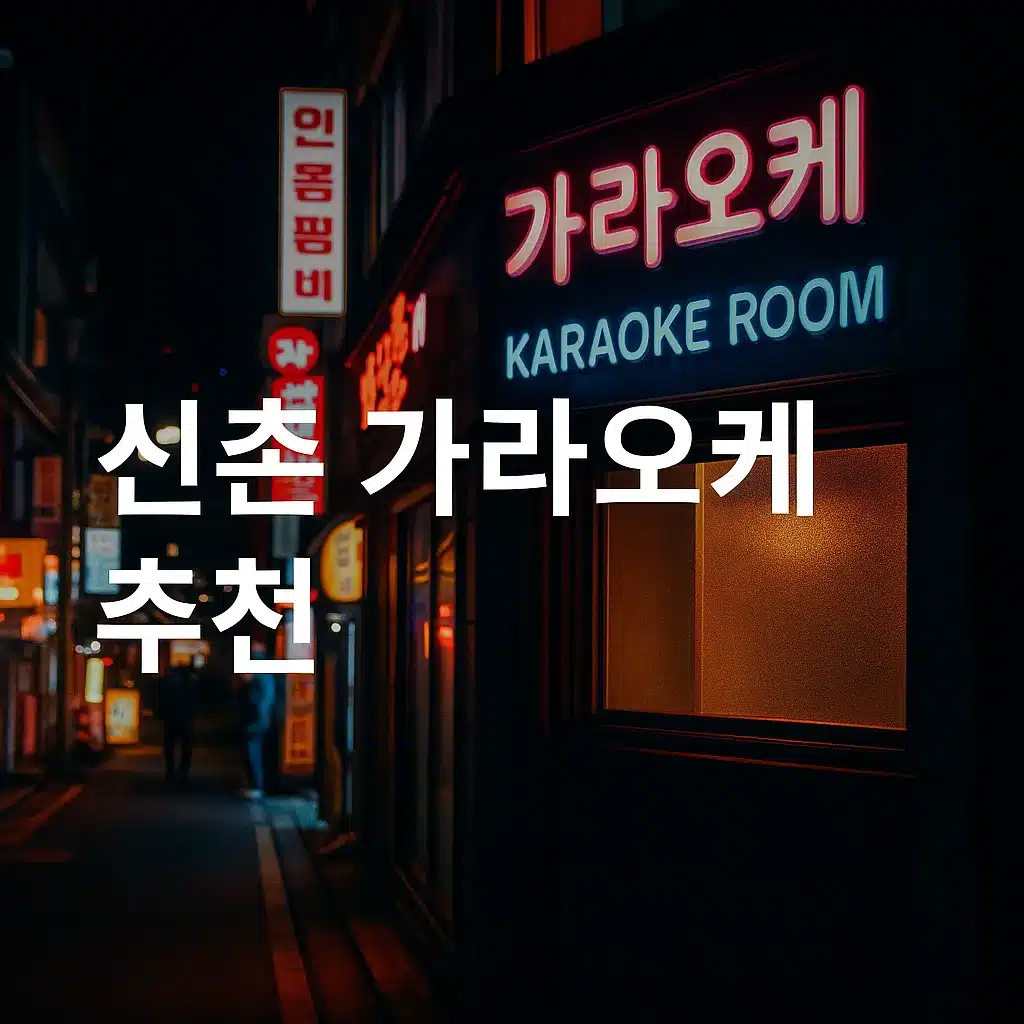 신촌 가라오케 거리와 네온 간판이 어우러진 야경 썸네일